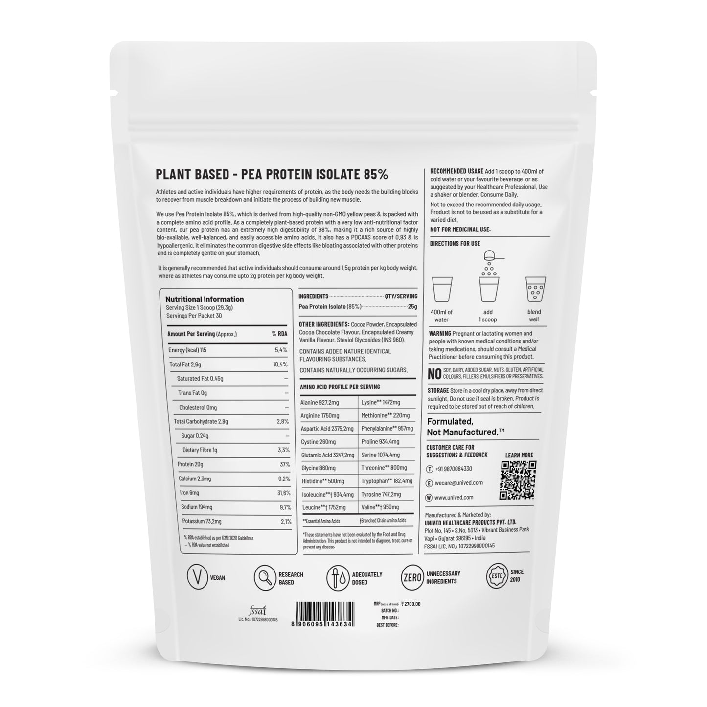 Basics Pea Protein Isolate